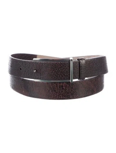 Pre-owned Brunello Cucinelli Skinny Leather Belt In Brown