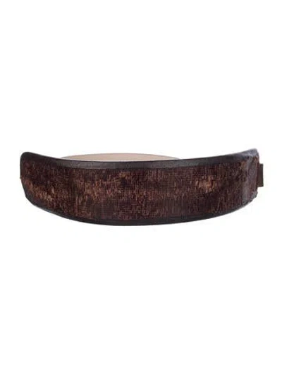 Pre-owned Brunello Cucinelli Skinny Leather Waist Belt In Brown