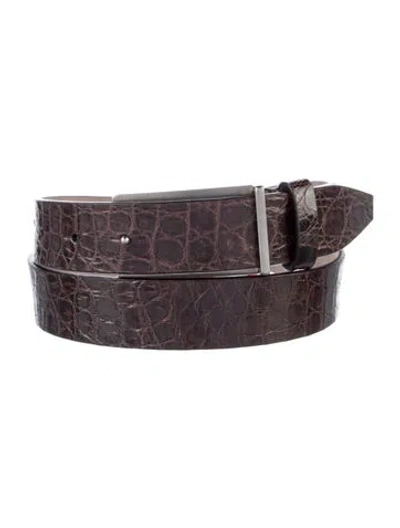 Pre-owned Brunello Cucinelli Skinny Leather Waist Belt In Brown