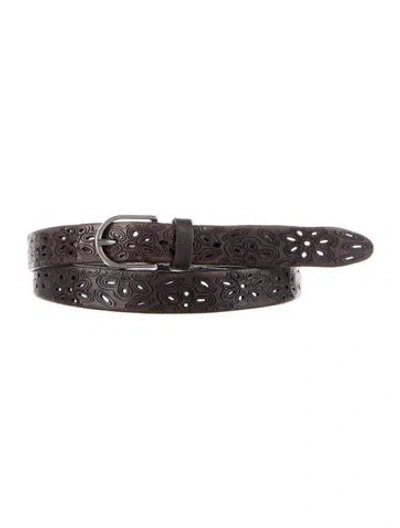 Pre-owned Brunello Cucinelli Skinny Leather Waist Belt In Brown