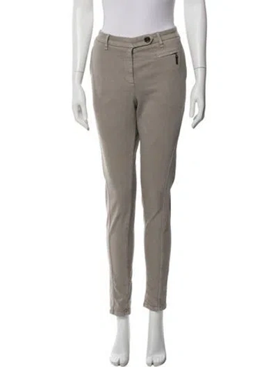 Pre-owned Brunello Cucinelli Skinny Leg Pants In Gray