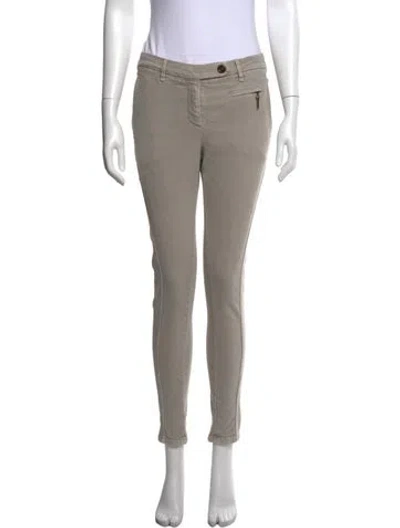 Pre-owned Brunello Cucinelli Skinny Leg Pants In Grey