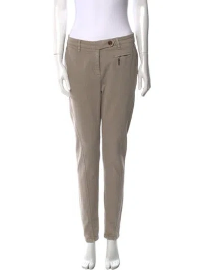 Pre-owned Brunello Cucinelli Skinny Leg Pants In Neutral
