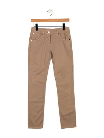 Pre-owned Brunello Cucinelli Skinny Leg Pants In Neutrals
