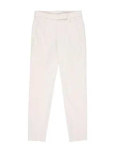 Pre-owned Brunello Cucinelli Skinny Leg Pants In White