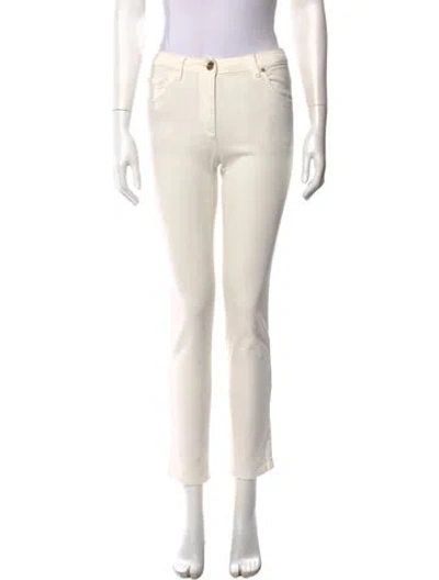 Pre-owned Brunello Cucinelli Skinny Leg Pants In White