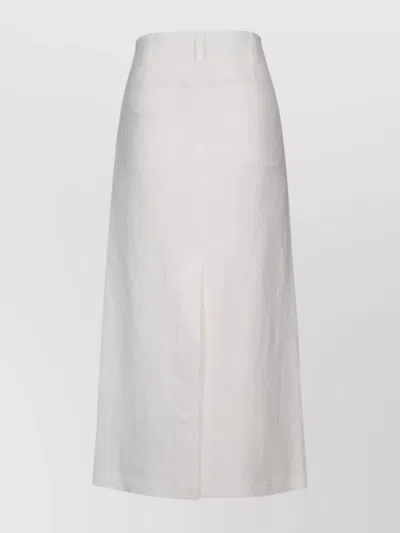 Brunello Cucinelli Skirt A-line Silhouette Front Slit In White
