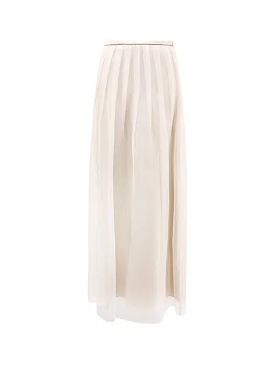 Brunello Cucinelli Skirt In Cream