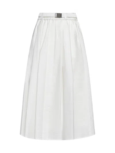 Brunello Cucinelli Skirt In Bianco