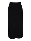 Brunello Cucinelli Ribbed Straight Skirt In Black