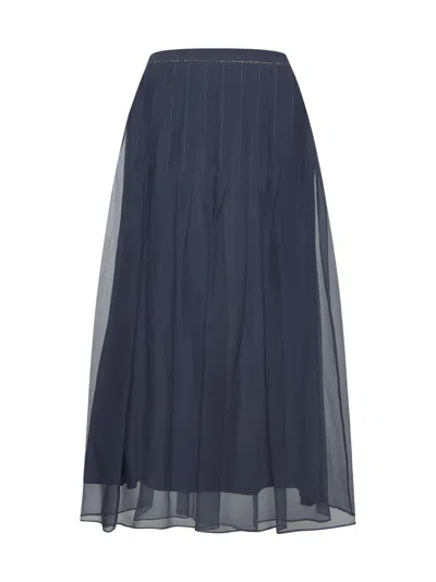 Brunello Cucinelli Skirt In Blue