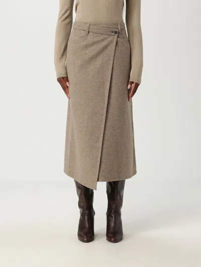 Brunello Cucinelli Skirt  Woman Color Beige In Gray