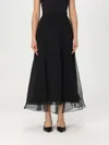 Brunello Cucinelli Silk A-line Midi Skirt In Black