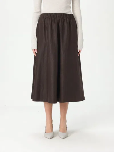 BRUNELLO CUCINELLI SKIRT BRUNELLO CUCINELLI WOMAN COLOR BROWN,G64627032