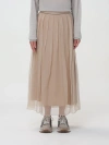 Brunello Cucinelli Monili-detail Skirt In Brown