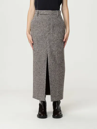 BRUNELLO CUCINELLI SKIRT BRUNELLO CUCINELLI WOMAN COLOR BROWN,H22603032