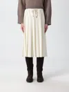 Brunello Cucinelli Pleated Midi Skirt In White