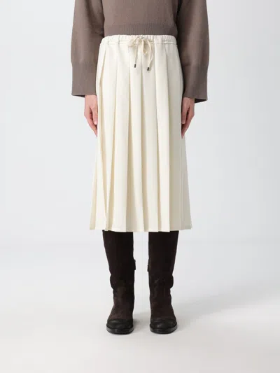 BRUNELLO CUCINELLI SKIRT BRUNELLO CUCINELLI WOMAN COLOR CREAM,H40866078
