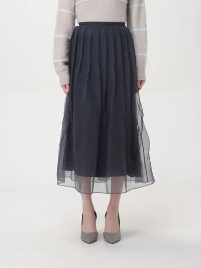 Brunello Cucinelli Skirt  Woman Color Grey In Grey
