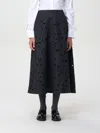 Brunello Cucinelli Flannel Wool A-line Midi Skirt With Laser-cut Floral Embroidery In Grau