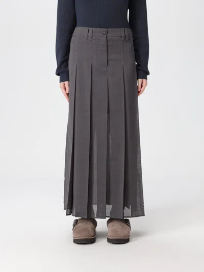 Brunello Cucinelli Skirt  Woman Color Grey In Gray