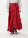 Brunello Cucinelli Draped High Waist Wrap Skirt In Red