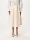 Brunello Cucinelli Wide Skirt In White