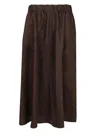 Brunello Cucinelli Skirt Glossy Linen Skirts Brown