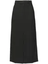 Brunello Cucinelli Women Sartorial Long Skirt In Virgin Wool Canvas In Gray