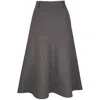 Brunello Cucinelli Cotton-blend Midi Skirt In Gray