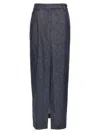 Brunello Cucinelli Skirt With Back Pockets And Front Slit