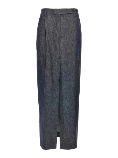 BRUNELLO CUCINELLI FALDA SEMILARGA - AZUL