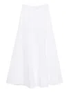 Brunello Cucinelli Flared Maxi Skirt In White