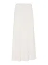 Brunello Cucinelli Flute Twill Couture Skirt In White