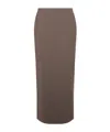 Brunello Cucinelli High Waist Knee Length And Midi Skirt With Back Slit