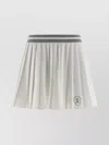 Brunello Cucinelli Skirt With Contrast Trim And Pleats In White