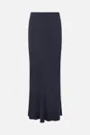 Brunello Cucinelli Long Linen Blend Skirt With High Waist