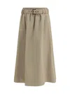 Brunello Cucinelli Belted Midi Skirt