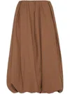 Brunello Cucinelli Brown Blended Cotton Skirt In Brown