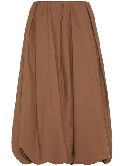Brunello Cucinelli Brown Blended Cotton Skirt