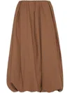 Brunello Cucinelli Brown Blended Cotton Skirt In Brown