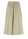 Brunello Cucinelli Wide Skirt In Beige