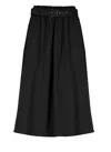 Brunello Cucinelli Grey Flared Wool Skirt In Black