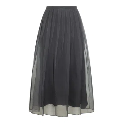 Brunello Cucinelli Skirts Blacks And Greys