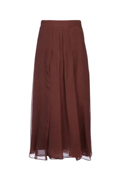 Brunello Cucinelli Skirts In Brown