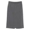 Brunello Cucinelli Embellished Midi Pencil Skirt In Gray