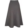Brunello Cucinelli Cotton-blend Midi Skirt In Grey