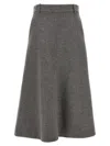 Brunello Cucinelli Cotton-blend Midi Skirt In Multicolor