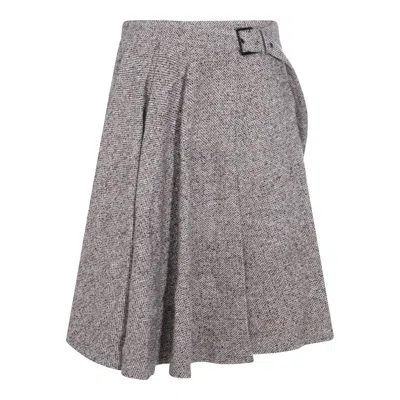 BRUNELLO CUCINELLI SKIRTS OCRA/PANAMA/NERO