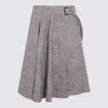 Brunello Cucinelli A-line Skirt With Structured Pleats In Animal Print